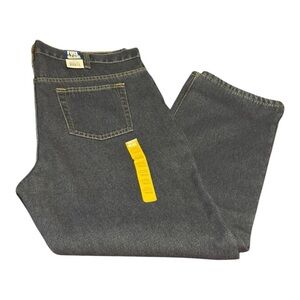 Full Blue Relaxed Jeans with Contrast Stitching